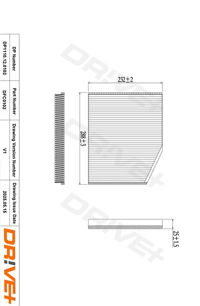 Dr!ve+ DP1110.12.0102 Číslo výrobce: DFC0102. EAN: 5907714152825.