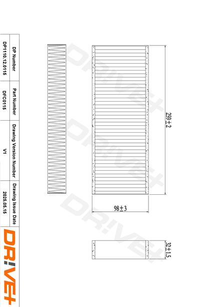 Dr!ve+ DP1110.12.0115 Číslo výrobce: DFC0115. EAN: 5907714152955.