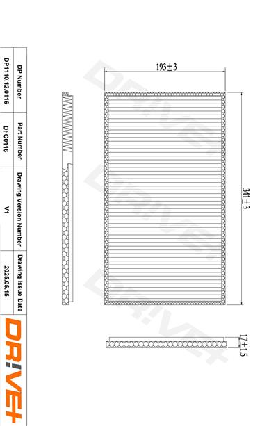 Dr!ve+ DP1110.12.0116 Číslo výrobce: DFC0116. EAN: 5907714152962.