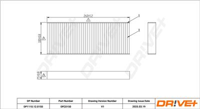 Dr!ve+ DP1110.12.0150 Číslo výrobce: DFC0150. EAN: 5907714153303.