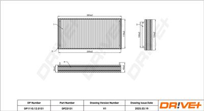 Dr!ve+ DP1110.12.0151 Číslo výrobce: DFC0151. EAN: 5907714153310.