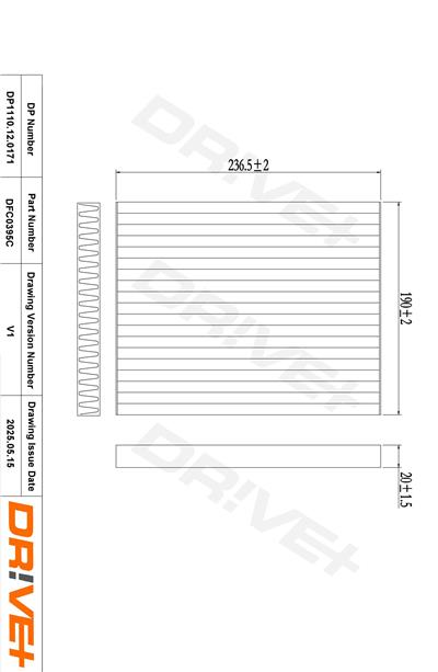 Dr!ve+ DP1110.12.0171 Číslo výrobce: DFC0395C. EAN: 5907714153518.