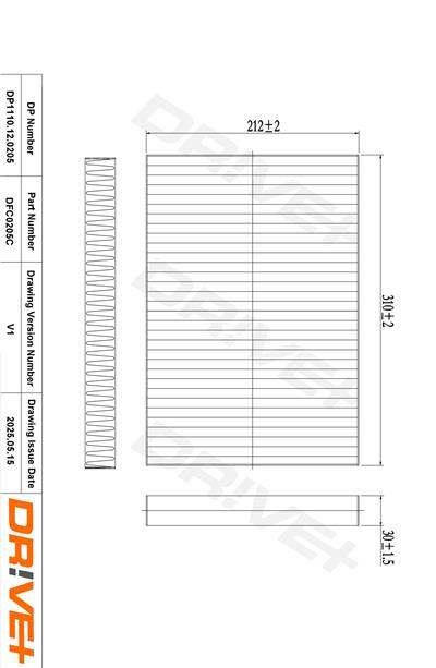 Dr!ve+ DP1110.12.0205 Číslo výrobce: DFC0205C. EAN: 5907714153853.