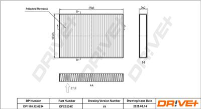 Dr!ve+ DP1110.12.0234 Číslo výrobce: DFC0234C. EAN: 5907714154140.