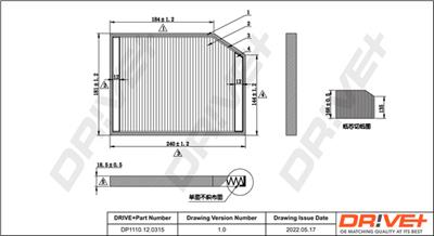 Dr!ve+ DP1110.12.0315 Číslo výrobce: DFC0315. EAN: 5907714166013.