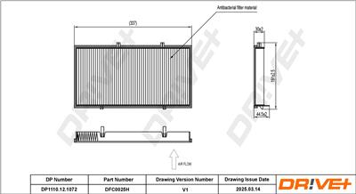 Dr!ve+ DP1110.12.1072 Číslo výrobce: DFC0025H. EAN: 7630556928560.