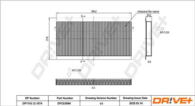 Dr!ve+ DP1110.12.1074 Číslo výrobce: DFC0399H. EAN: 7630556928584.