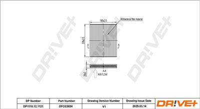 Dr!ve+ DP1110.12.1121 Číslo výrobce: DFC0392H. EAN: 7630556929055.
