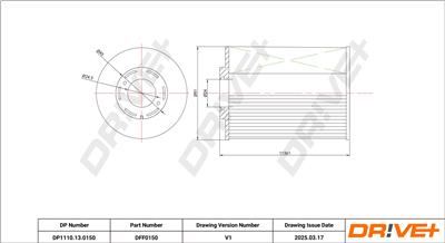 Dr!ve+ DP1110.13.0150 Číslo výrobce: DFF0150. EAN: 5907714155390.