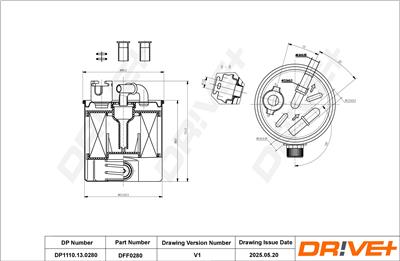 Dr!ve+ DP1110.13.0280 Číslo výrobce: DFF0280. EAN: 5907714169441.