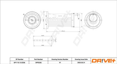 Dr!ve+ DP1110.13.0336 Číslo výrobce: DFF0336. EAN: 7630556926528.