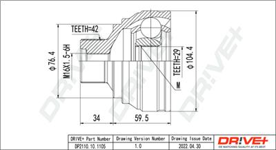 Dr!ve+ DP2110.10.1105 Číslo výrobce: DDC1105. EAN: 5907714180989.