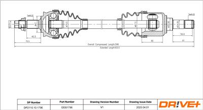 Dr!ve+ DP2110.10.1796 Číslo výrobce: DDS1796. EAN: 5907714198861.