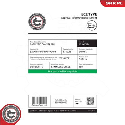 ESEN SKV 62SKV024 EAN: 5903968468163.