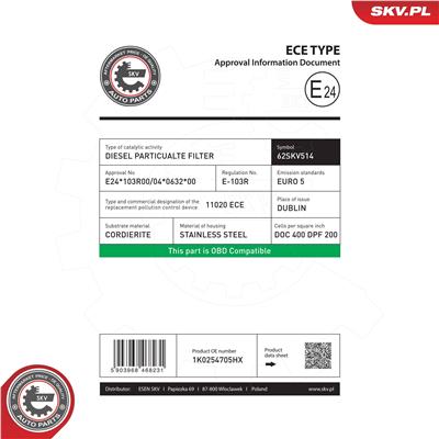 ESEN SKV 62SKV514 EAN: 5903968468231.