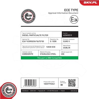 ESEN SKV 62SKV519 EAN: 5903968468286.