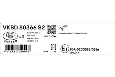 SKF VKBD 80366 S2 EAN: 7316582020095.