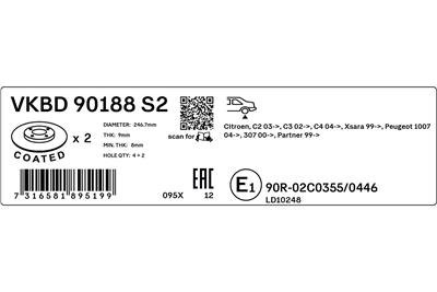 SKF VKBD 90188 S2 EAN: 7316581895199.