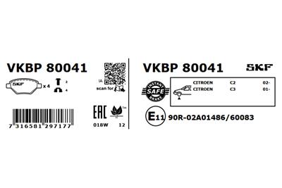 SKF VKBP 80041 EAN: 7316581297177.
