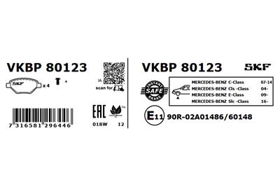 SKF VKBP 80123 EAN: 7316581296446.