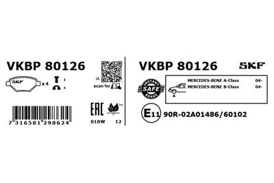 SKF VKBP 80126 EAN: 7316581298624.