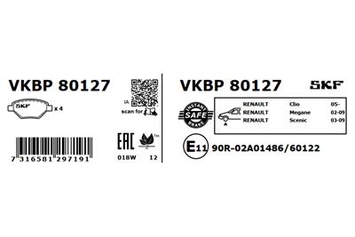 SKF VKBP 80127 EAN: 7316581297191.