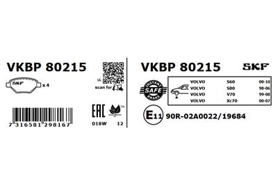 SKF VKBP 80215 EAN: 7316581298167.