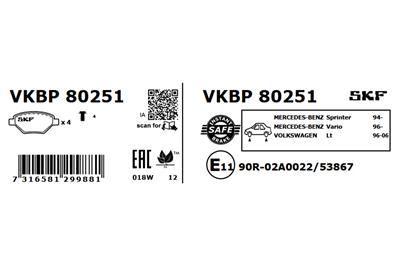 SKF VKBP 80251 EAN: 7316581299881.