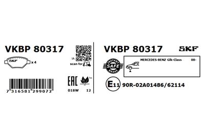 SKF VKBP 80317 EAN: 7316581299072.