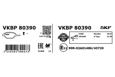 SKF VKBP 80390 EAN: 7316581300273.