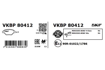 SKF VKBP 80412 EAN: 7316581300839.