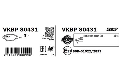 SKF VKBP 80431 EAN: 7316581300990.