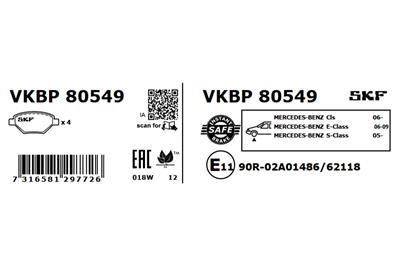 SKF VKBP 80549 EAN: 7316581297726.