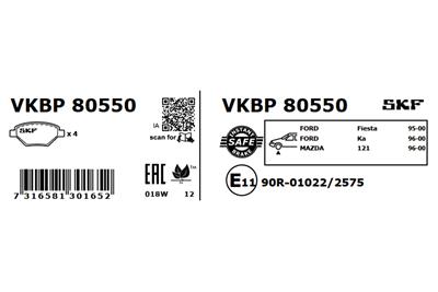 SKF VKBP 80550 EAN: 7316581301652.