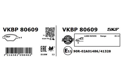 SKF VKBP 80609 EAN: 7316581298402.