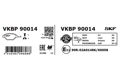 SKF VKBP 90014 Číslo výrobce: 23914. EAN: 7316581296088.