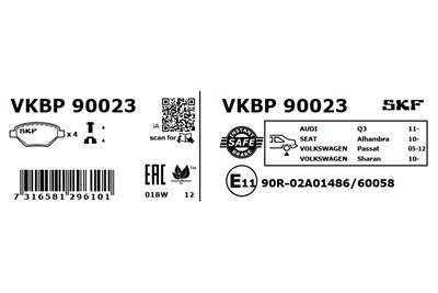 SKF VKBP 90023 Číslo výrobce: 24483. EAN: 7316581296101.