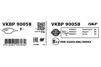 SKF VKBP 90058 EAN: 7316581297030.