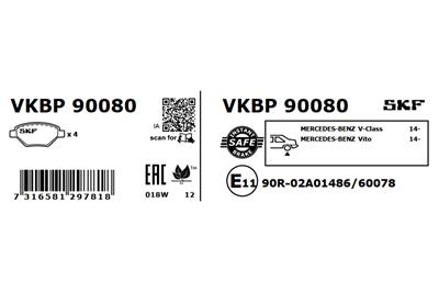 SKF VKBP 90080 EAN: 7316581297818.