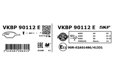 SKF VKBP 90112 E Číslo výrobce: 24606. EAN: 7316581296415.