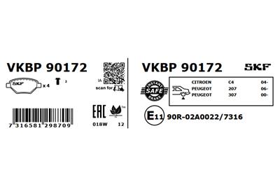 SKF VKBP 90172 EAN: 7316581298709.