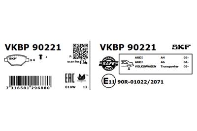 SKF VKBP 90221 Číslo výrobce: 23326. EAN: 7316581296880.
