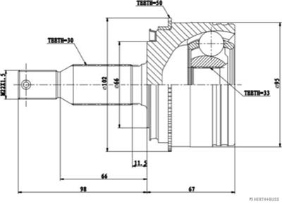 HERTH+BUSS JAKOPART J2825136 EAN: 4029416199760.