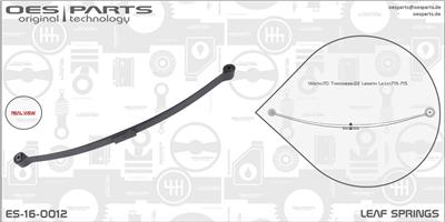 OES PARTS ES-16-0012 EAN: 5902276133244.