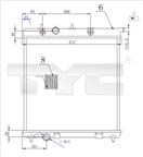 TYC 705-0072-R - Chladič vody pro motor