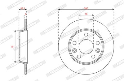 FERODO DDF3046C Číslo výrobce: DDF3046C. EAN: 4060426447021.
