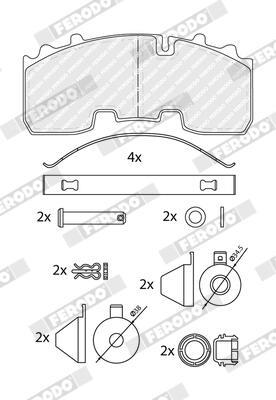 FERODO FCV4583B Číslo výrobce: 29165. EAN: 4044197683789.