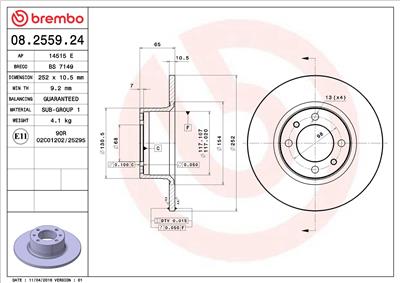 BREMBO 08.2559.24 EAN: 8020584013427.