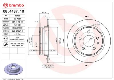BREMBO 08.4487.10 EAN: 8020584448717.