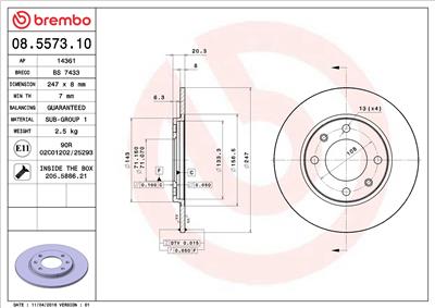 BREMBO 08.5573.10 EAN: 8020584557310.